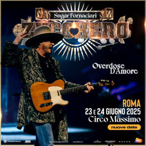 Il 23 e il 24 giugno ZUCCHERO “SUGAR” FORNACIARI per la prima volta in concerto al CIRCO MASSIMO di ROMA